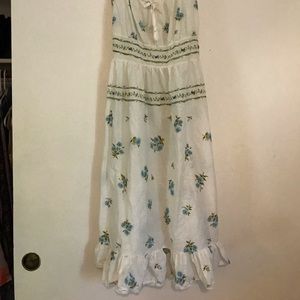 Simple blue flower slip dress vintage